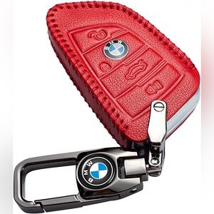 Nuoanuo Leather car key fob cover compatible with BMW 2 5 6 7 series